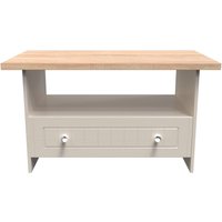 Ready Assembled 2 U Norton Bottom Drawer Coffee Table (Ready Assembled) in Taupe | Size: Medium