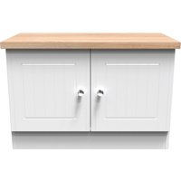 Ready Assembled 2 U Norton Compact 2 Door TV & Media Unit (Ready Assembled) in White | Size: Medium