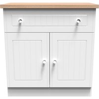 Ready Assembled 2 U Norton 1 Drawer 2 Door Sideboard (Ready Assembled) in White | Size: Medium
