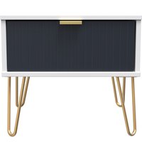 Ready Assembled 2 U Bexley 1 Drawer Bedside (Ready Assembled) in Dark Blue