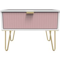 Ready Assembled 2 U Bexley 1 Drawer Wide Side Table (Ready Assembled) in Pink