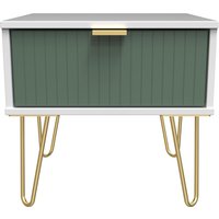 Ready Assembled 2 U Bexley 1 Drawer Bedside (Ready Assembled) in Green