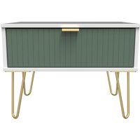 Ready Assembled 2 U Bexley 1 Drawer Wide Side Table (Ready Assembled) in Green