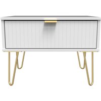 Ready Assembled 2 U Bexley 1 Drawer Wide Side Table (Ready Assembled) in White