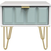 Ready Assembled 2 U Metro 1 Drawer Bedside (Ready Assembled) in Duck Egg Blue