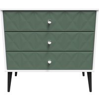 Ready Assembled 2 U Toledo 3 Drawer Chest (Ready Assembled) in Green