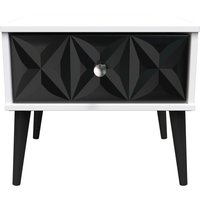 Ready Assembled 2 U Toledo 1 Drawer Side Table (Ready Assembled) in True Black