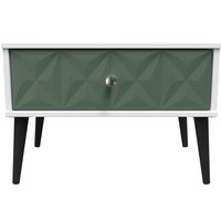 Ready Assembled 2 U Toledo 1 Drawer Wide Side Table (Ready Assembled) in Green