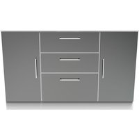 Ready Assembled 2 U Gloucester 2 Door 3 Drawer Sideboard (Ready Assembled) in Mid Grey