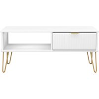 Ready Assembled 2 U Bexley 1 Drawer Coffee Table (Ready Assembled) in White