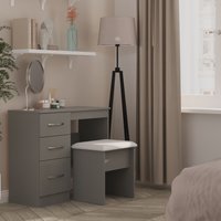 Ready Assembled 2 U Hampshire 2 Piece Bedroom Set - Vanity & Stool (Ready Assembled) in Dark Grey