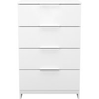 Ready Assembled 2 U Dover 4 Drawer Midi Chest (Ready Assembled) in White