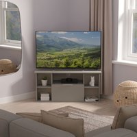 Ready Assembled 2 U Dover Corner TV Unit (Ready Assembled) in Dark Grey