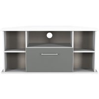 Ready Assembled 2 U Gloucester Corner TV Unit (Ready Assembled) in Mid Grey