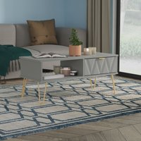 Ready Assembled 2 U Dallas 1 Drawer Coffee Table (Ready Assembled) in Grey