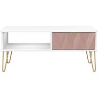 Ready Assembled 2 U Dallas 1 Drawer Coffee Table (Ready Assembled) in Dusty Pink