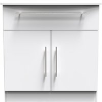Ready Assembled 2 U Carlton 1 Drawer 2 Door Sideboard (Ready Assembled) in White | Size: Medium