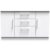 Ready Assembled 2 U Carlton 2 Door 3 Drawer Sideboard (Ready Assembled) in White | Size: Large