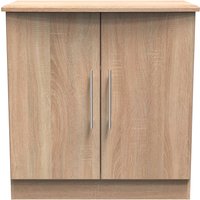 Ready Assembled 2 U Carlton 2 Door Cabinet (Ready Assembled) in Light Oak | Size: Medium