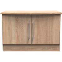 Ready Assembled 2 U Carlton Compact 2 Door TV & Media Unit (Ready Assembled) in Light Oak | Size: Medium