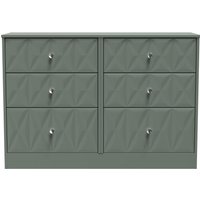 Ready Assembled 2 U Memphis 6 Drawer Bed Box (Ready Assembled) in Pale Green | Size: Large