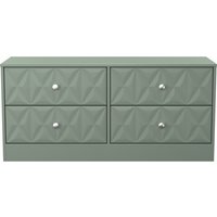 Ready Assembled 2 U Memphis 4 Drawer Bed Box (Ready Assembled) in Pale Green | Size: Small