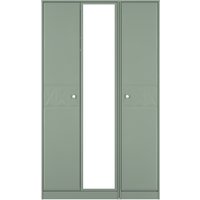 Ready Assembled 2 U Memphis Tall Triple Mirror Wardrobe (Ready Assembled) in Pale Green