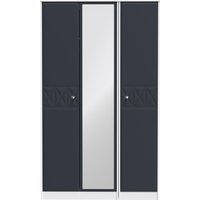 Ready Assembled 2 U Memphis Tall Triple Mirror Wardrobe (Ready Assembled) in Dark Blue