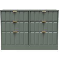Ready Assembled 2 U Seattle 6 Drawer Wide Chest (Ready Assembled) in Pale Green