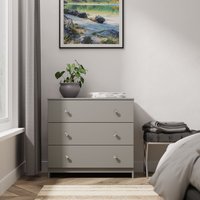 Ready Assembled 2 U Newlyn 3 Drawer Chest (Ready Assembled) in Dark Grey