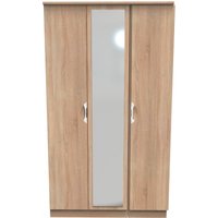 Ready Assembled 2 U Holborn Tall Triple Mirror Wardrobe (Ready Assembled) in Light Oak