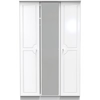 Ready Assembled 2 U Stirling Triple Mirror Wardrobe (Ready Assembled) in White