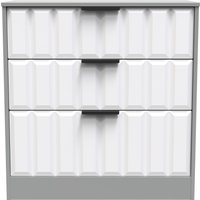 Ready Assembled 2 U Seattle 3 Drawer Deep Chest (Ready Assembled) in Mid Grey | Size: Medium