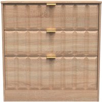 Ready Assembled 2 U Seattle 3 Drawer Deep Chest (Ready Assembled) in Light Oak
