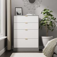Ready Assembled 2 U Denver 4 Drawer Deep Chest (Ready Assembled) in Mid Grey | Size: Medium