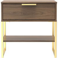 Ready Assembled 2 U Tamworth Single 1 Drawer Bedside Cabinet (Ready Assembled) in Walnut