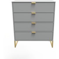 Ready Assembled 2 U Tamworth 4 Drawer Chest (Ready Assembled) in Dark Grey
