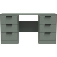 Ready Assembled 2 U Denver 6 Drawer Kneehole Desk (Ready Assembled) in Pale Green