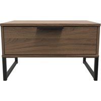 Ready Assembled 2 U Fuji 1 Drawer Wide Side Table (Ready Assembled) in Walnut
