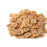 Crafts Z Capital Letters & Numbers Wooden Alphabet Tiles Pieces