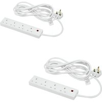 4 Gang Way 2m Extension Lead Fuse Plug