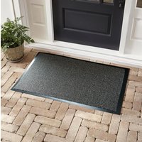 Desire Rugs Non Slip Dirt Trapper Rubber Edged PVC Barrier Door Entrance Mats in Beige | Size: 40 cm x 60 cm