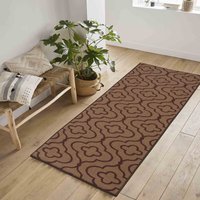 Anti Slip Quatrefoil Design Doormat Machine Washable Easy Care cm x 120 cm