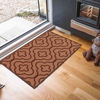 Anti Slip Quatrefoil Design Doormat Machine Washable Easy Care cm x 220 cm