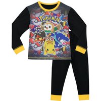 Pokemon Pikachu Litten Rowlet & Popplio Pyjamas in Black | Size: 6-7 Years