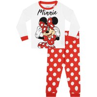 Disney Girl's Minnie Mouse Pyjamas for Girls in Red | Size: 6-7 Years