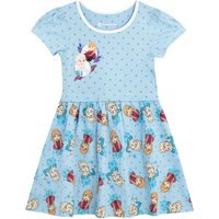 Disney Girl's Frozen Elsa & Anna Patch Dress in Blue | Size: 18-24 m