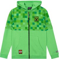 Minecraft Boy's Creeper Hoodie in Green | Size: 9-10 Years