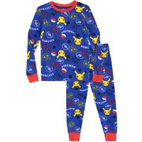 Pokemon Pikachu & Pokeball Pyjamas Snuggle Fit in Blue | Size: 8-9 Years