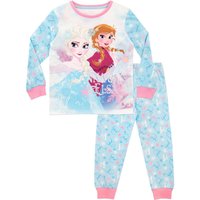 Disney Girl's Frozen Elsa & Anna Pyjamas in Blue | Size: 5-6 Years